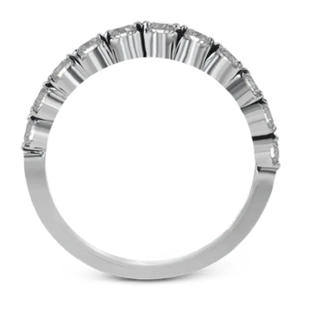Simon G. 18k Round Cut Wedding Band Shared Prong