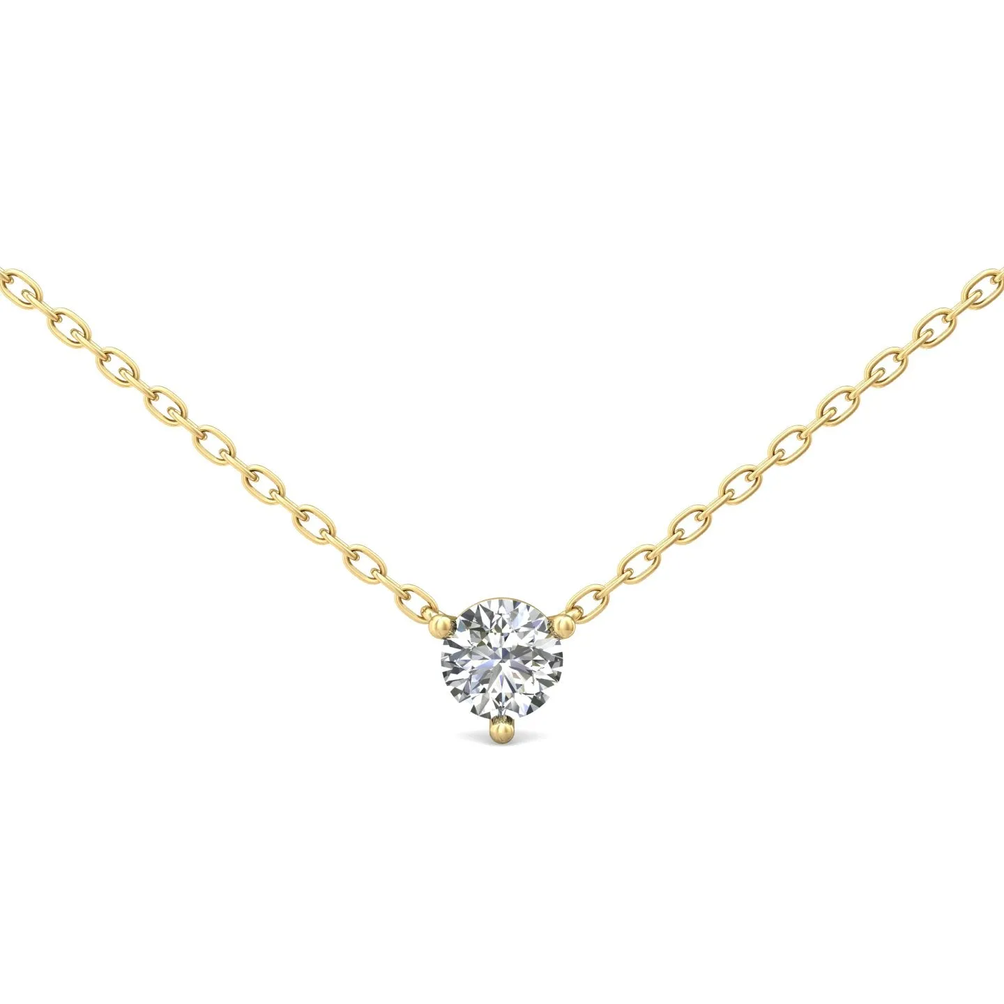 Smyth Diamond Classics 14k Gold Round Diamond Solitaire Pendant