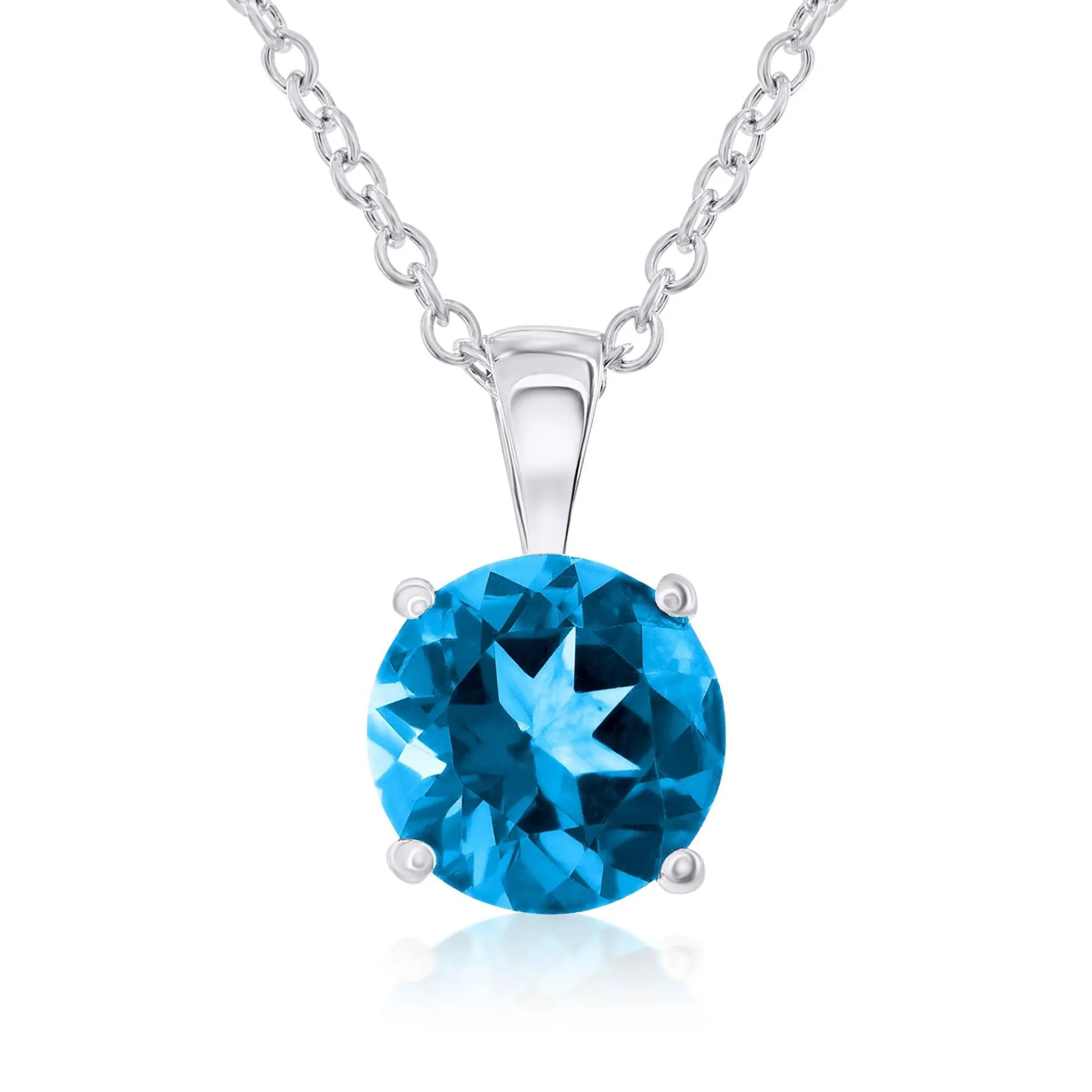 Smyth Jewelers 14k Gold Swiss Blue Topaz Pendant Necklace