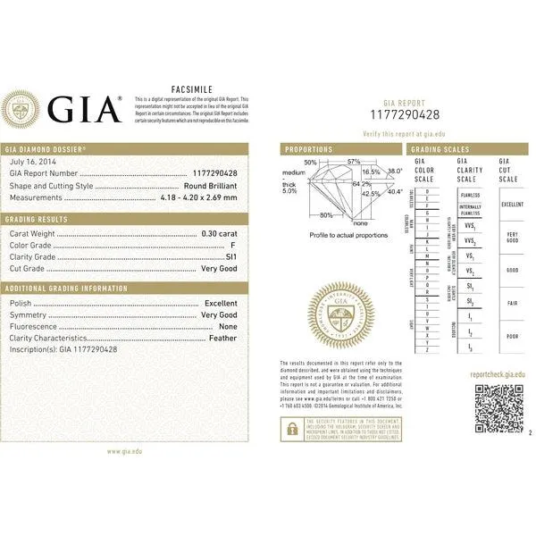 Solitaire en or jaune, diamant certifi GIA