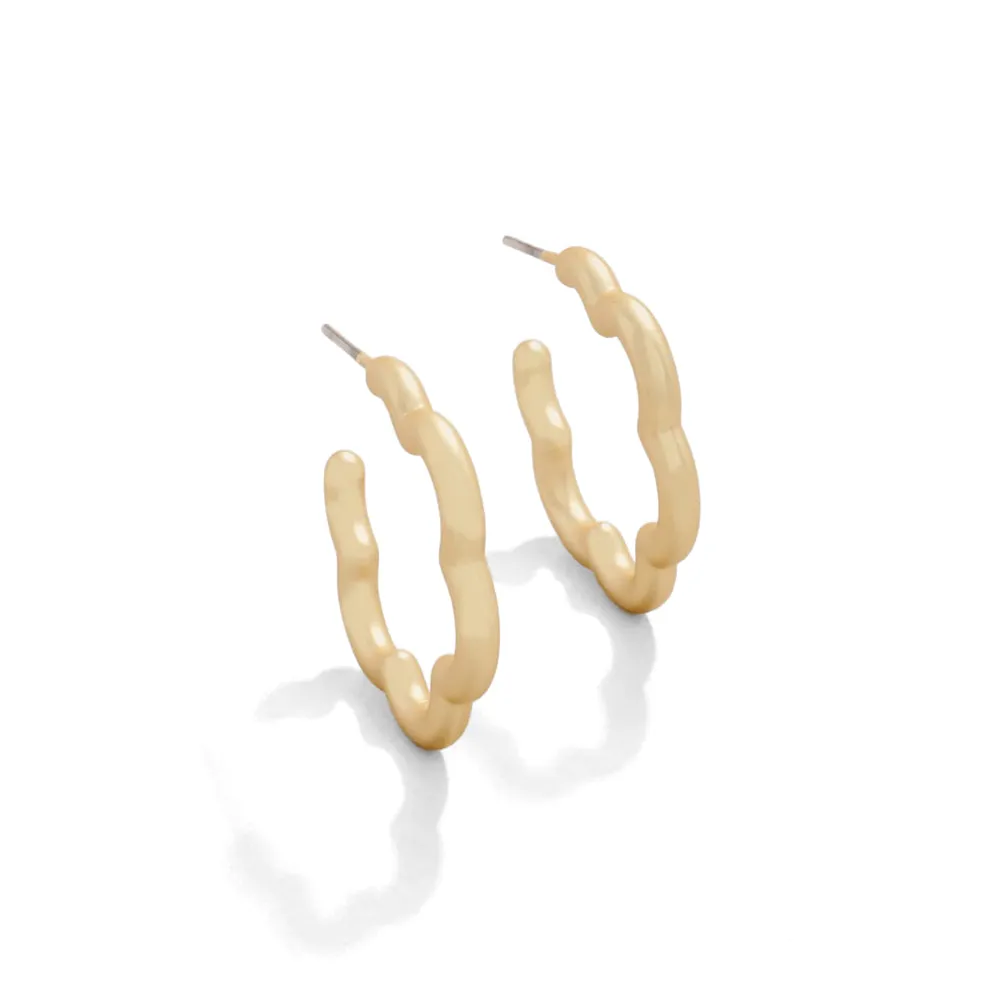 Spartina Bubbly Daisy Hoop Earrings