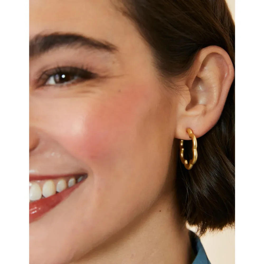 Spartina Bubbly Daisy Hoop Earrings