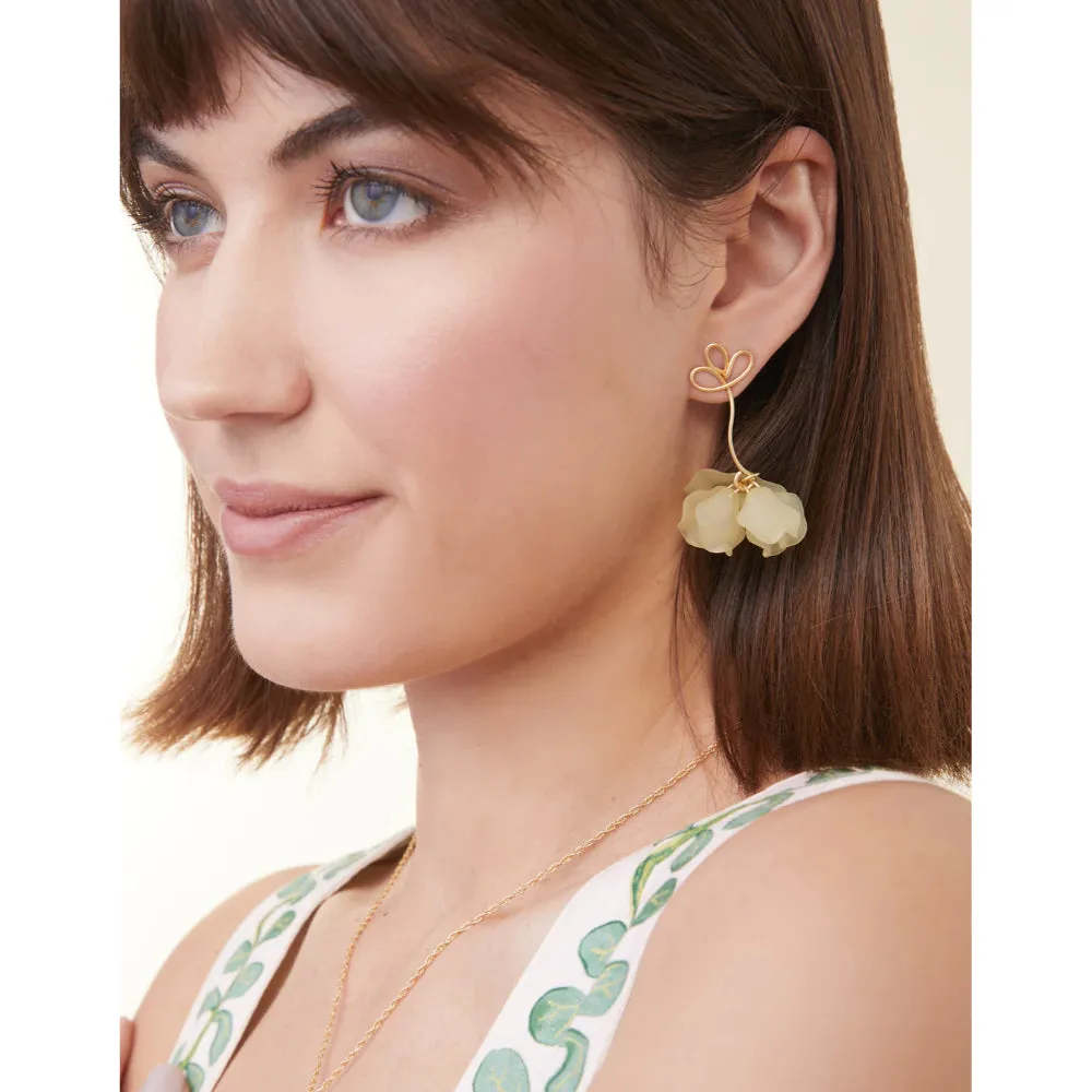 Spartina Corolla Stem Earrings - Green