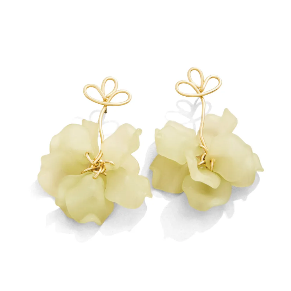 Spartina Corolla Stem Earrings - Green
