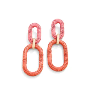 Spartina Link Earrings - Red