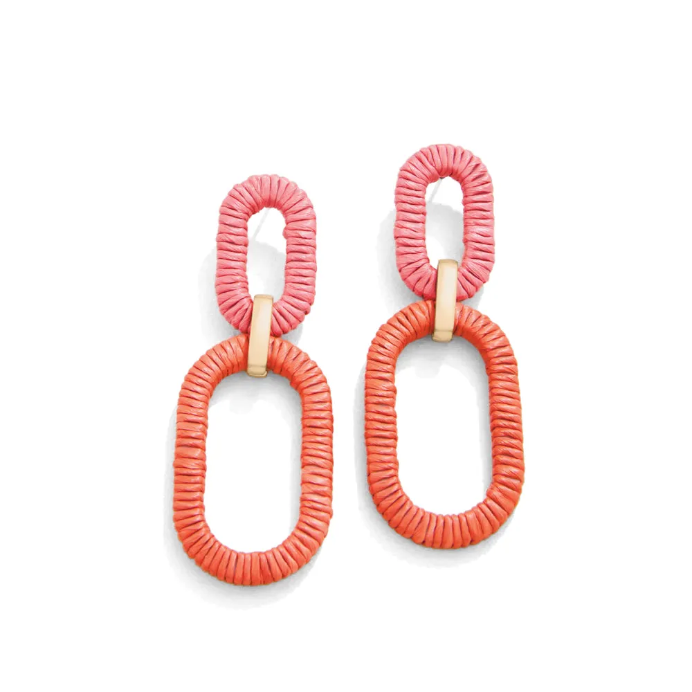 Spartina Link Earrings - Red