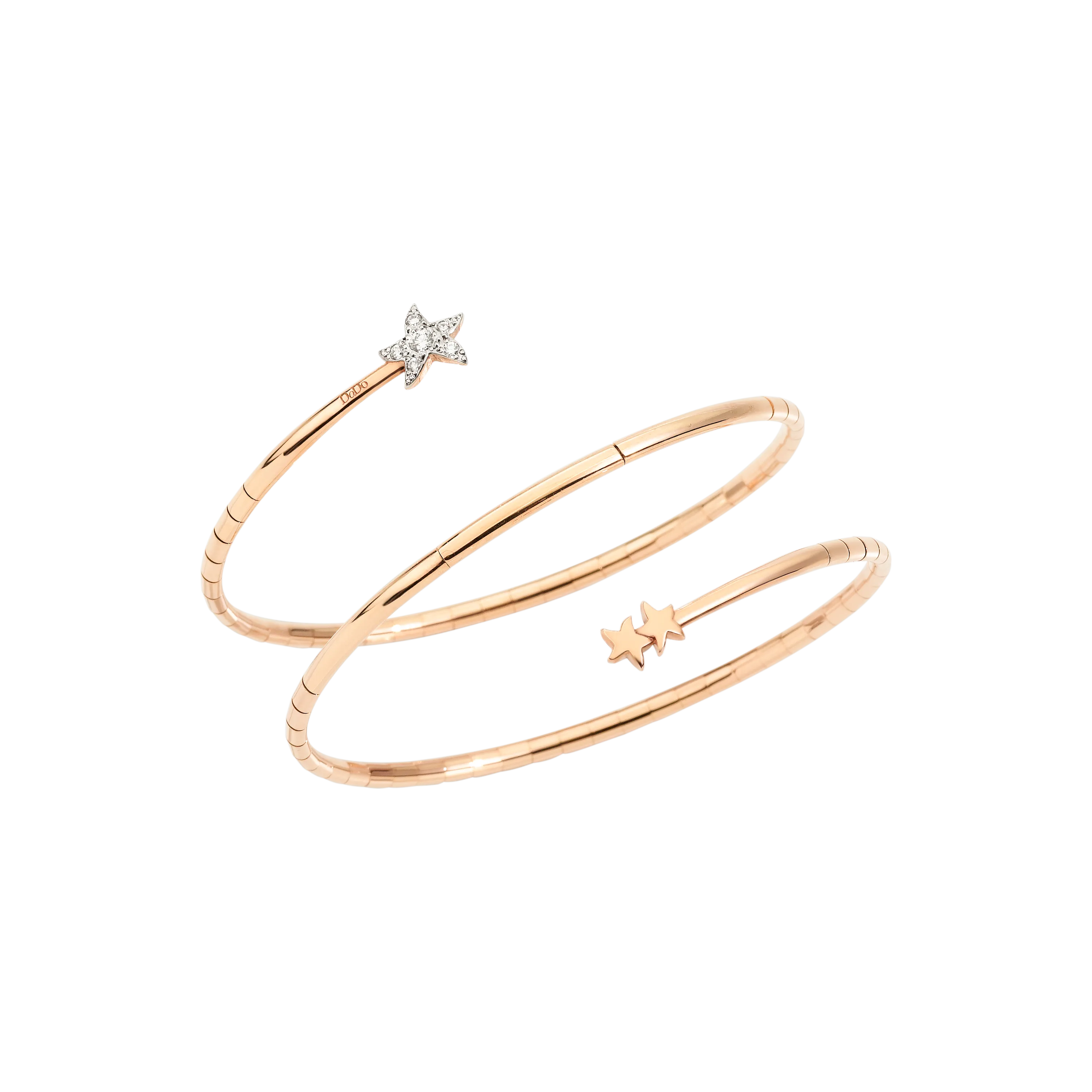 Spiral bracelet with stars