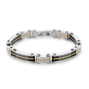 Stainless Steel Cable and GP Links Bracelet, 8.5"