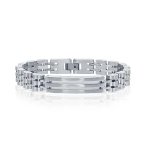 Stainless Steel Linked ID Bracelet, 8.5"