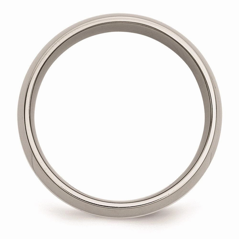Stainless Steel Sterling Silver Inlay 8mm Polished Band
