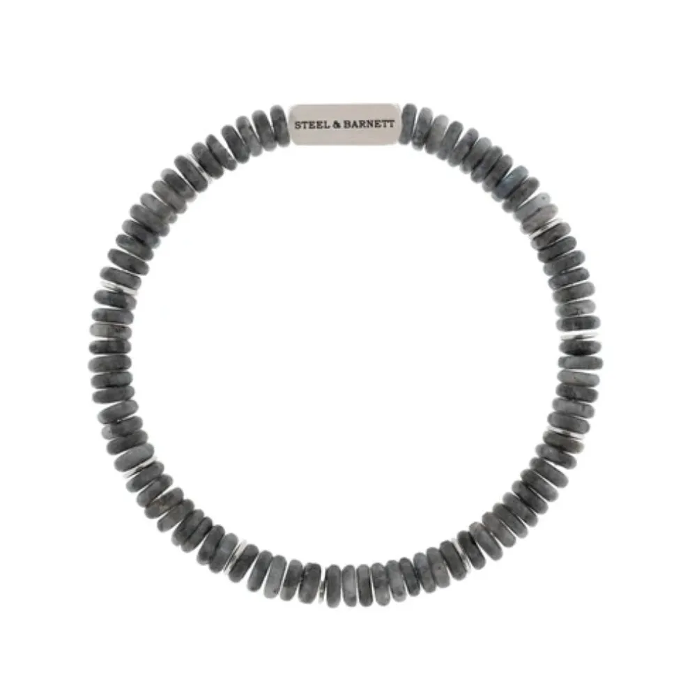 Steel & Barnett Men's Two Tone Disc Gemstone Bracelet