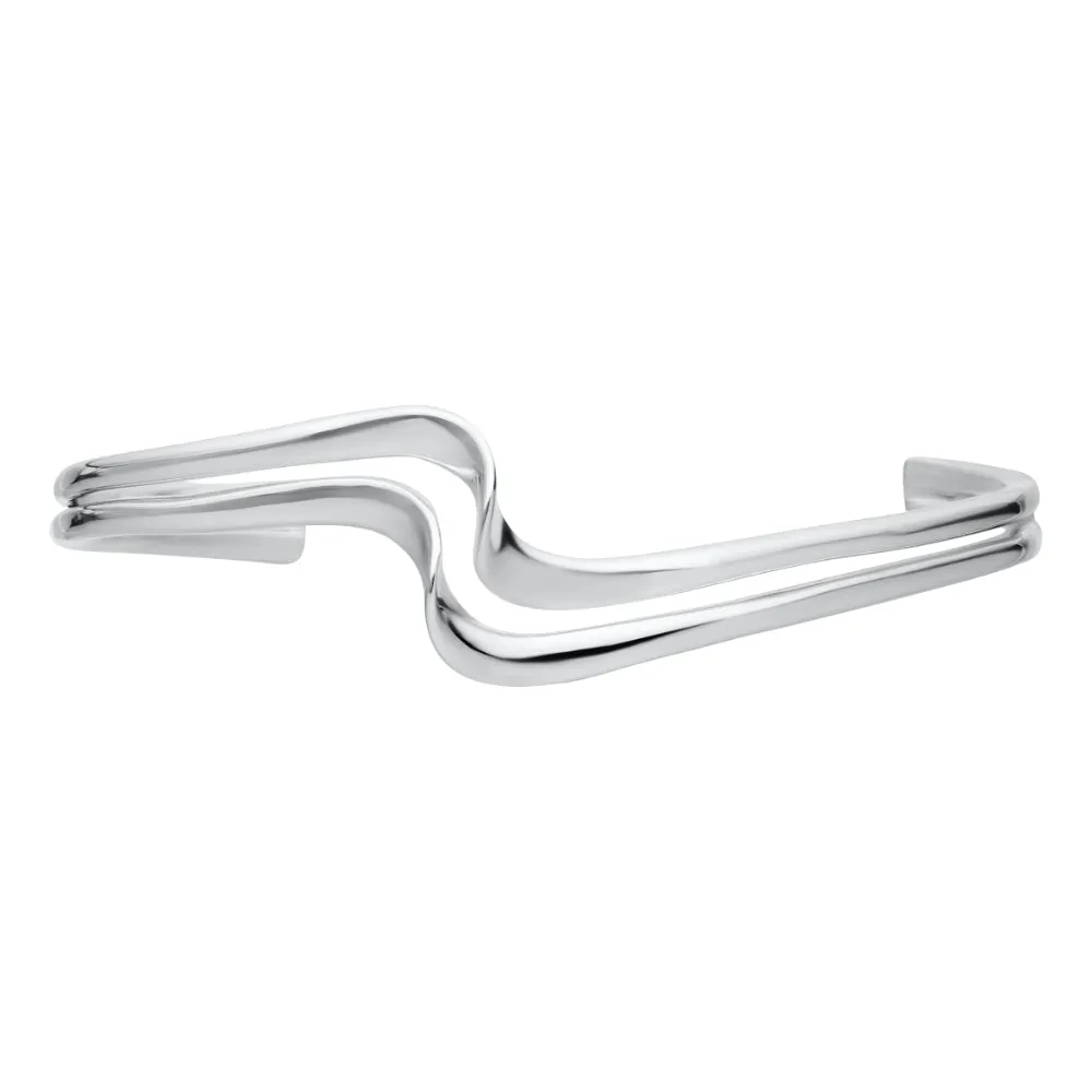 Sterling Silver Double Wave Bracelet