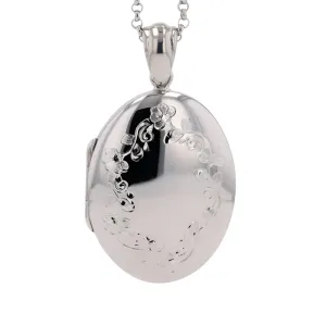 Sterling Silver Engraved Locket