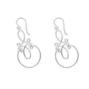 Sterling Silver Fancy Designed Earring