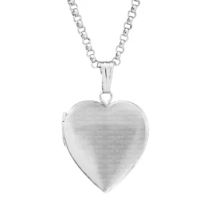 Sterling Silver Heart Locket Necklace