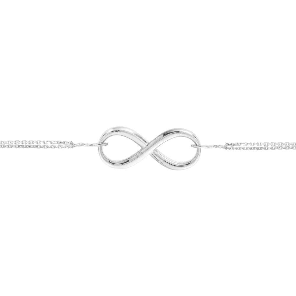 Sterling Silver Infinity Symbol Bracelet, 7.5"