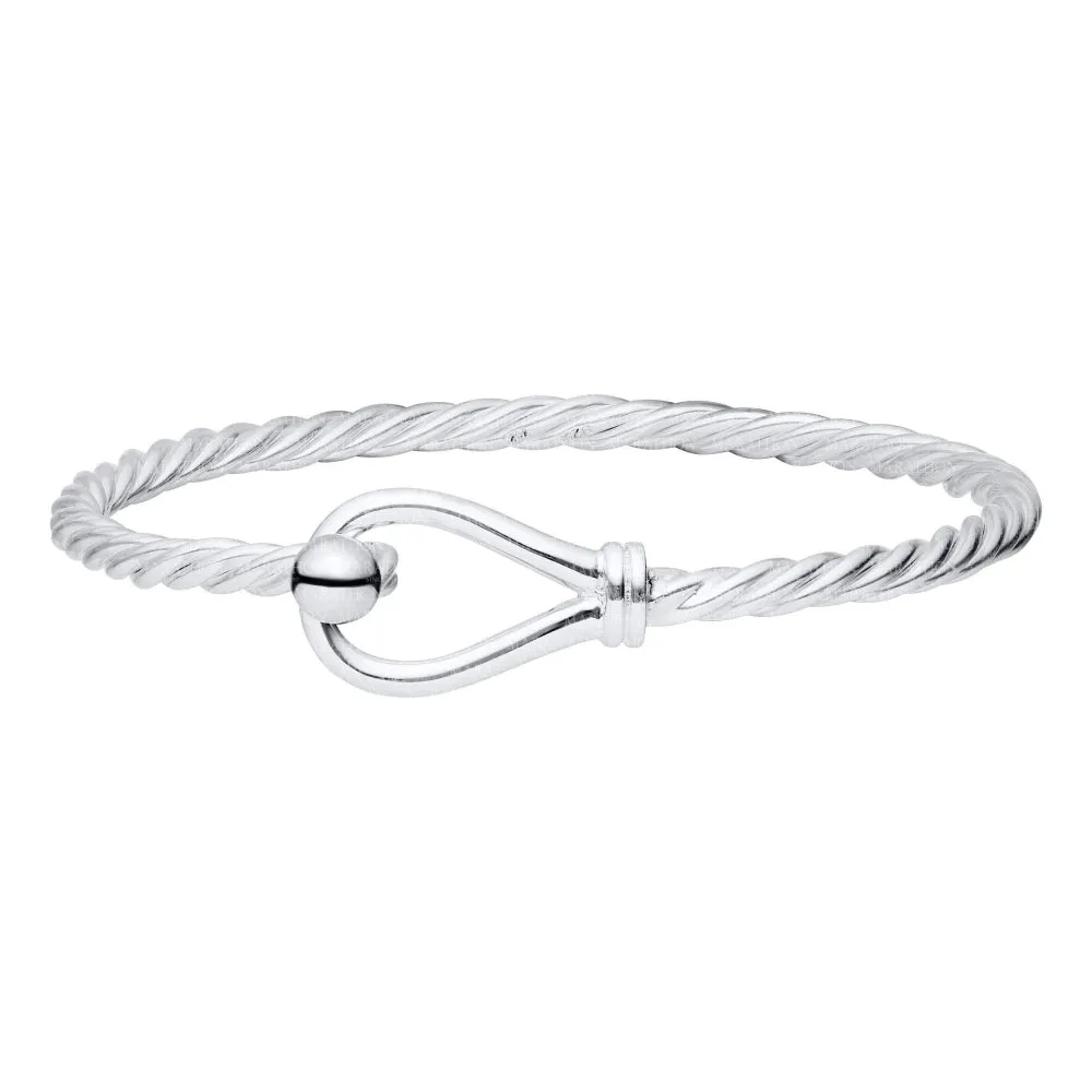 Sterling Silver Loop & Ball Twist Bracelet