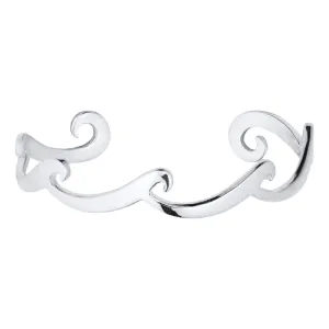 Sterling Silver Multi Wave Cuff Bracelet
