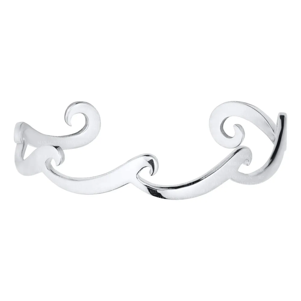 Sterling Silver Multi Wave Cuff Bracelet