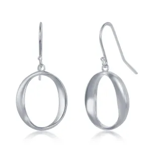 Sterling Silver O Dangling Earrings