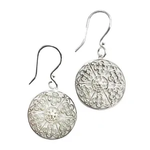 Sterling Silver Ornate Drop Earrings