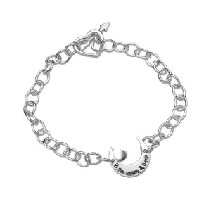 Sterling Silver "To The Moon and Back" Toggle Bracelet