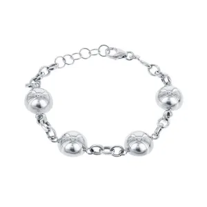 Sterling Silver Semi Sphere Bracelet, 7"