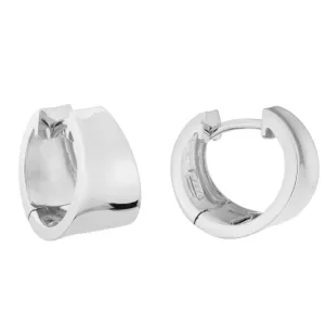 Sterling Silver Tapered Hoop Earrings