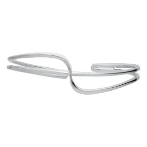 Sterling Silver Wave and Wire Bracelet