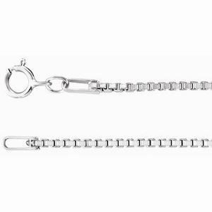 Sterling Silver 1.3 mm Diamond-Cut Box 7" Chain