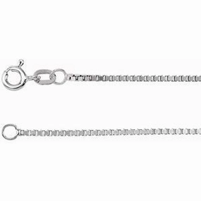 Sterling Silver 1.3 mm Diamond-Cut Box 7" Chain