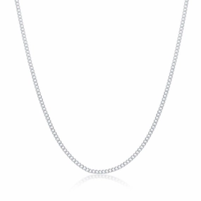 Sterling Silver 1.4mm Cuban Chain, 18"