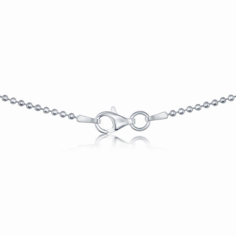 Sterling Silver 1.6mm Bead Bracelet, 7"