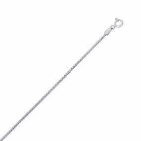 Sterling Silver 1.6mm Rhodium Popcorn Chain, 18"