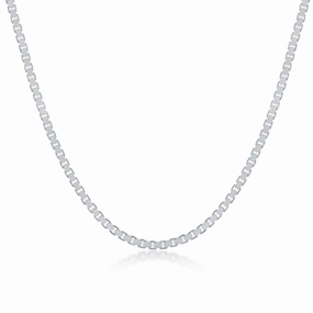 Sterling Silver 1.8mm Box Chain, 30"