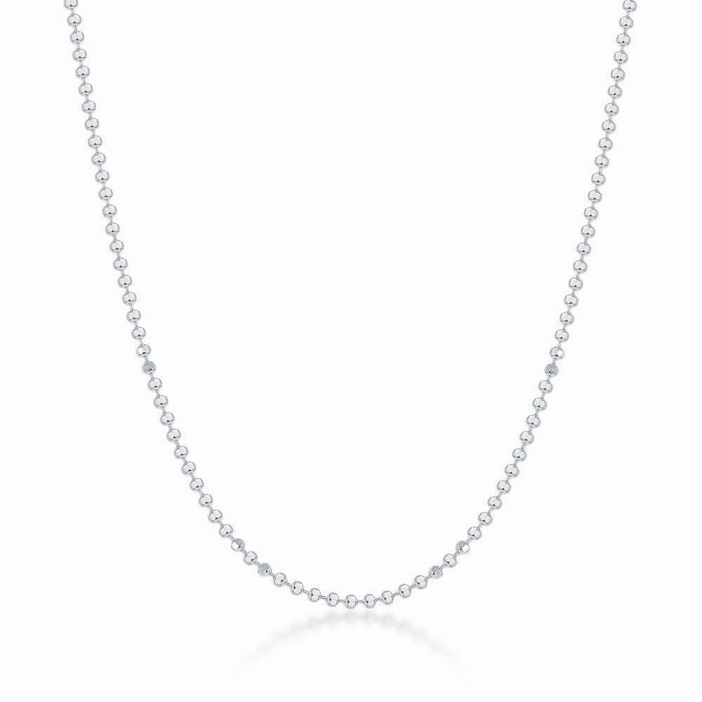 Sterling Silver 1.8mm Diamond Cut Bead Chain