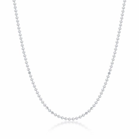 Sterling Silver 1.8mm Diamond Cut Bead Chain
