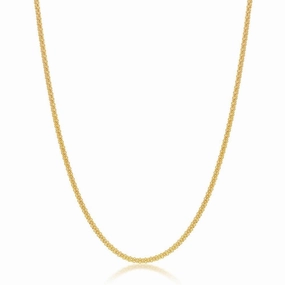 Sterling Silver 1.8mm Popcorn Chain - Gold Plated