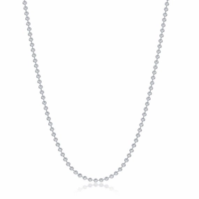 Sterling Silver 1.9mm Bead Chain, 10"