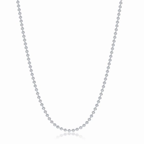 Sterling Silver 1.9mm Bead Chain, 9"