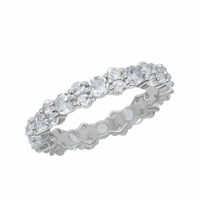 Sterling Silver 2.80cttw White Topaz Ring, 9