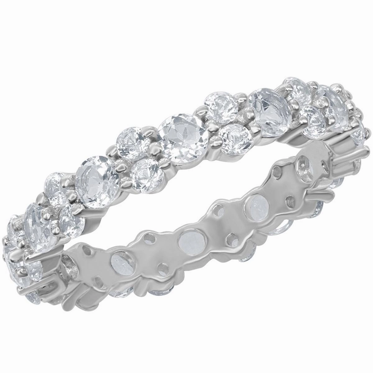 Sterling Silver 2.80cttw White Topaz Ring, 9