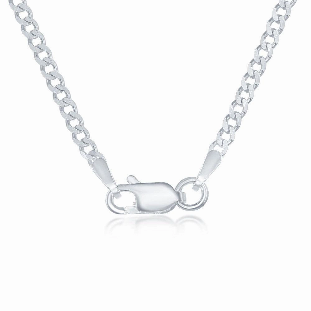 Sterling Silver 2mm Cuban Chain, 20"