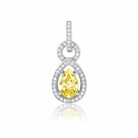 Sterling Silver 50 Stones Micro Pave CZ Pendant