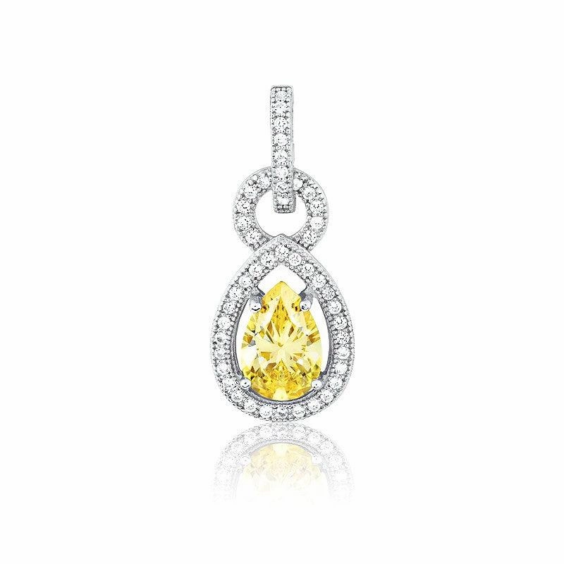 Sterling Silver 50 Stones Micro Pave CZ Pendant
