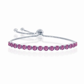 Sterling Silver Amethyst "February" Swarovski Element Bracelet
