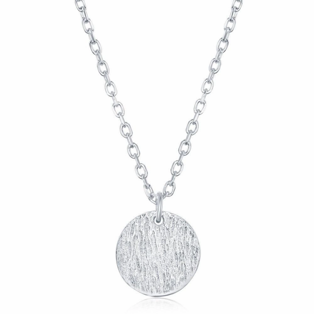 Sterling Silver Disc Design Necklace