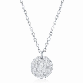 Sterling Silver Disc Design Necklace