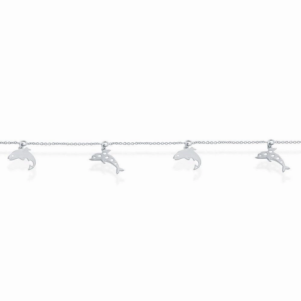 Sterling Silver Dolphin Anklet