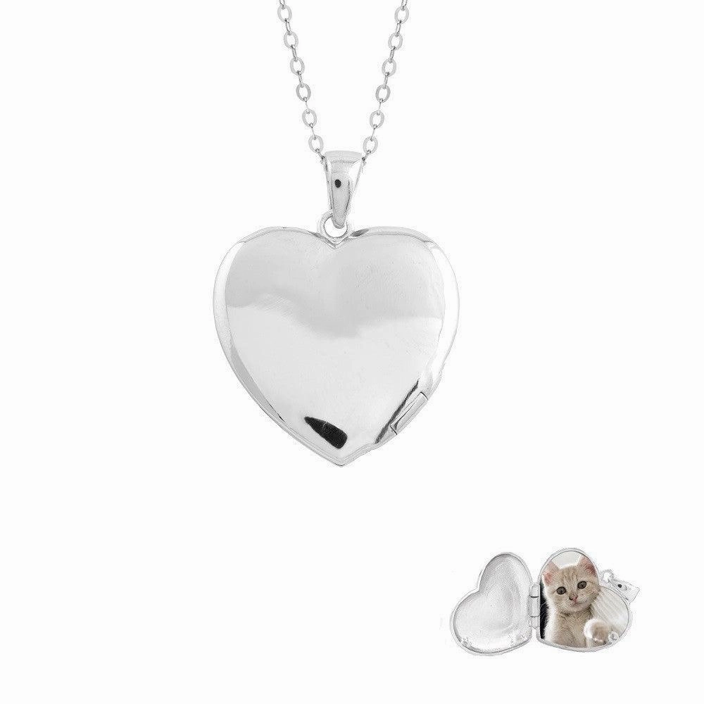 Sterling Silver Flat Heart Locket